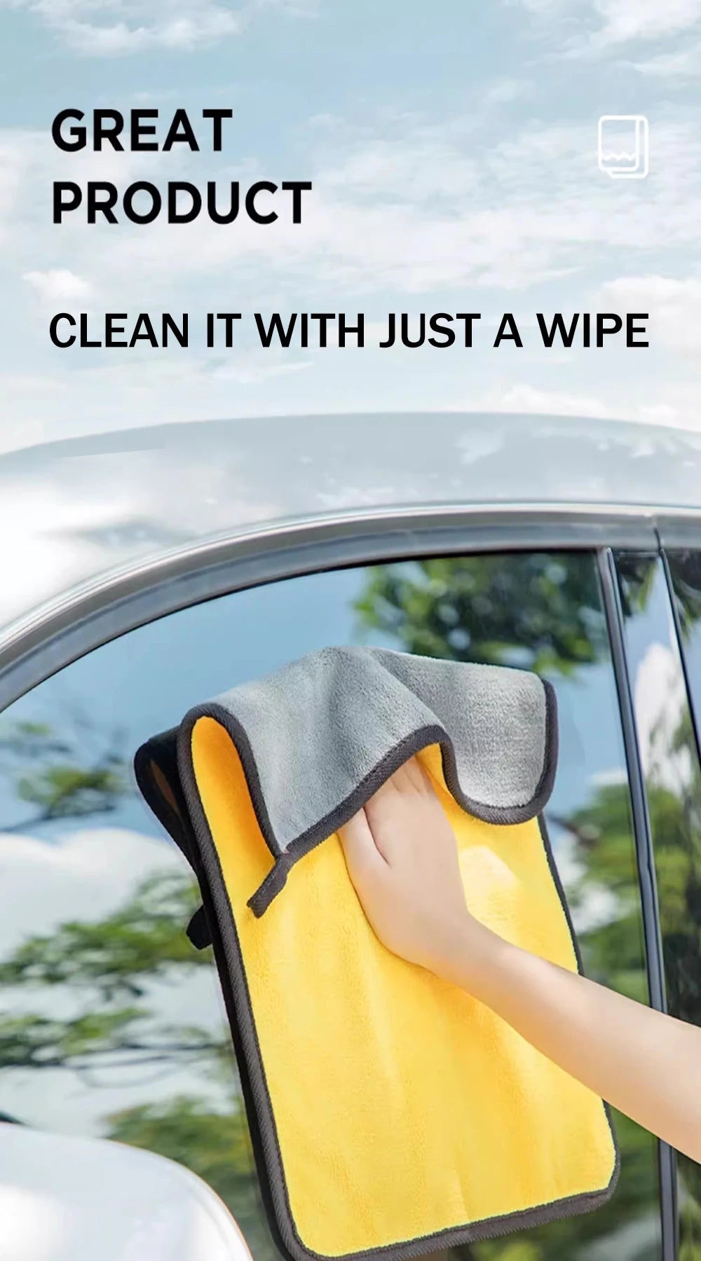 Premium Microfiber Car Cleaning Towel – Ultra Absorbent & Scratch-Free