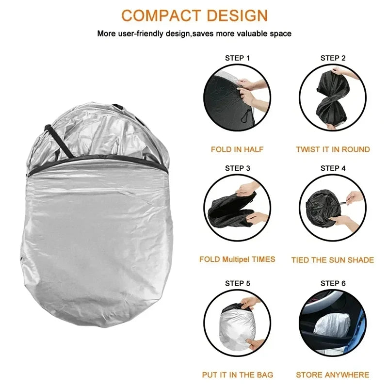 Car Windshield Sun Shade – Anti-UV Folding Visor Cover