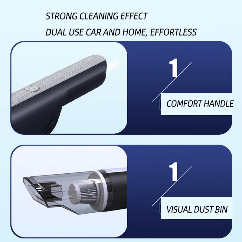 Mini Car Vacuum Cleaner ā Strong Suction & Portable Design