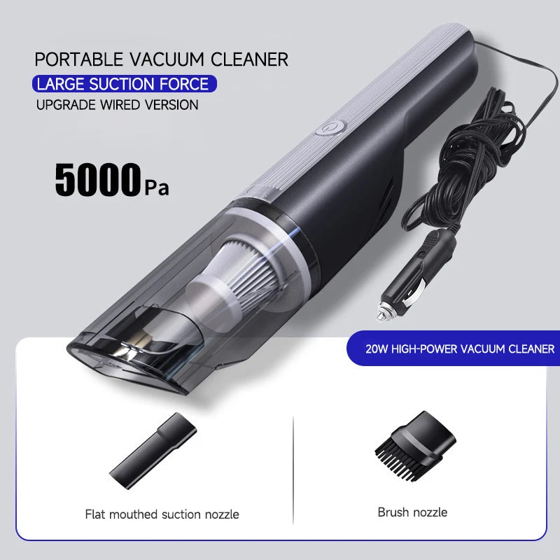 Mini Car Vacuum Cleaner ā Strong Suction & Portable Design
