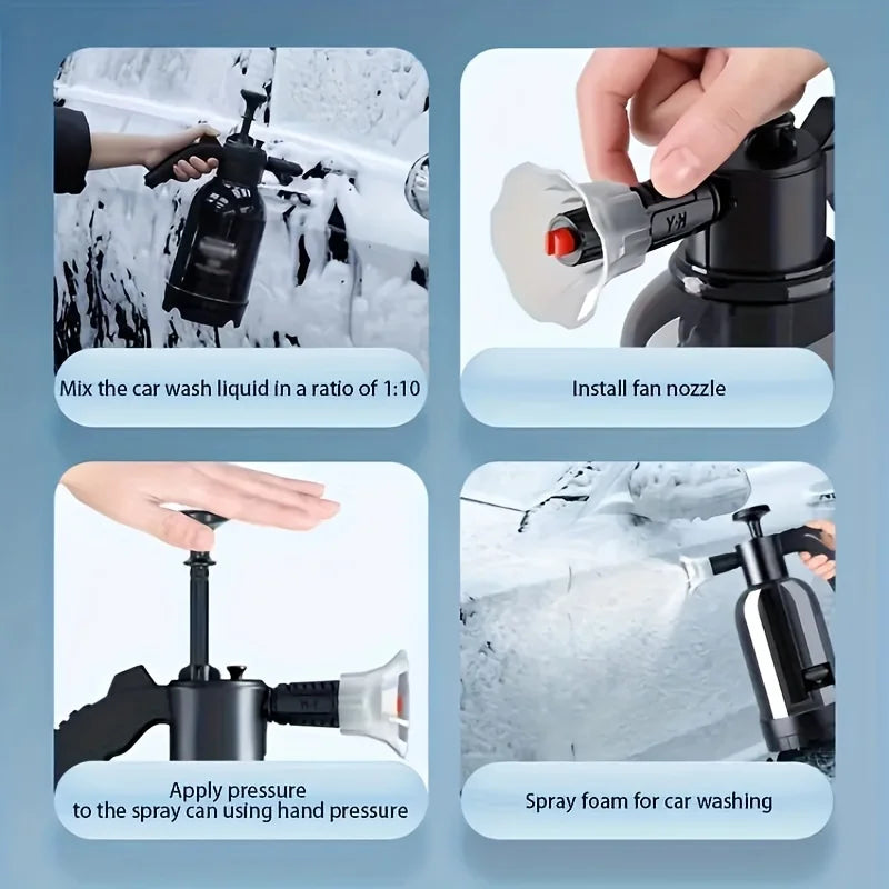 2L Manual Car Wash Foam Sprayer – High Pressure Cleaning Tool