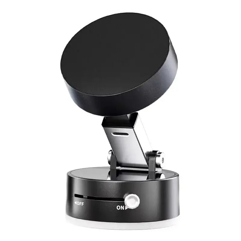 Black magnetic dashboard mount with swivel base for phone