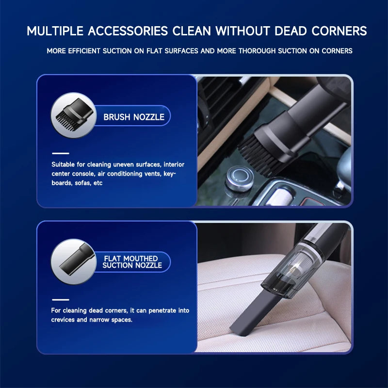Mini Car Vacuum Cleaner ā Strong Suction & Portable Design