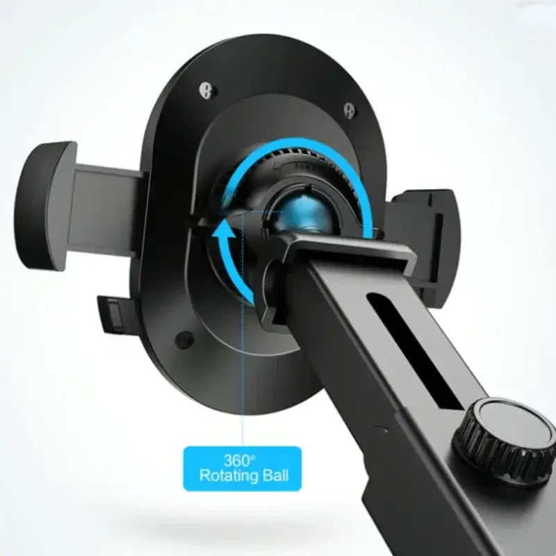 Universal car phone holder mounted on dashboard for hands-free driving