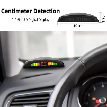 HIPPBQCC Car Parking Sensors Kit – LED Display + 4 Reverse Sensors