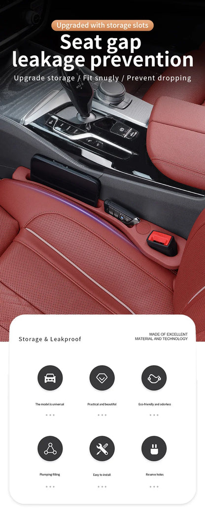 **"Car Seat Gap Filler – Universal Anti-Drop Organizer for Phones, Keys & Cards | Non-Slip & Durable"**