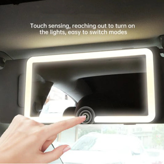 LED Touchscreen Car Vanity Mirror – Sun Visor Makeup Mirror