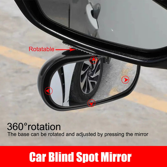 Universal Car Blind Spot Mirror – Adjustable 360° Wide Angle Safety Mirror