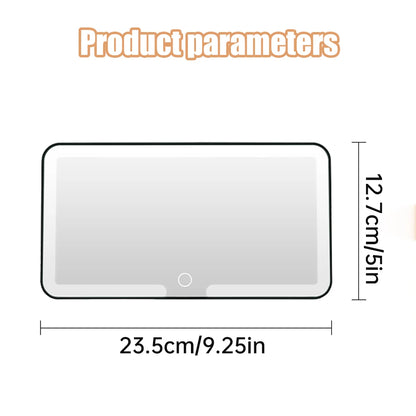 LED Touchscreen Car Vanity Mirror – Sun Visor Makeup Mirror