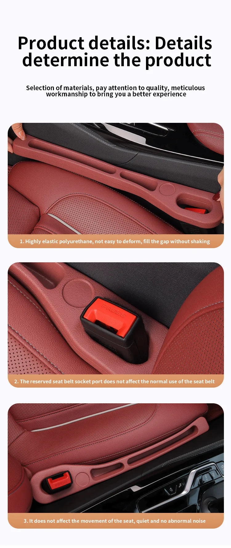 **"Car Seat Gap Filler – Universal Anti-Drop Organizer for Phones, Keys & Cards | Non-Slip & Durable"**
